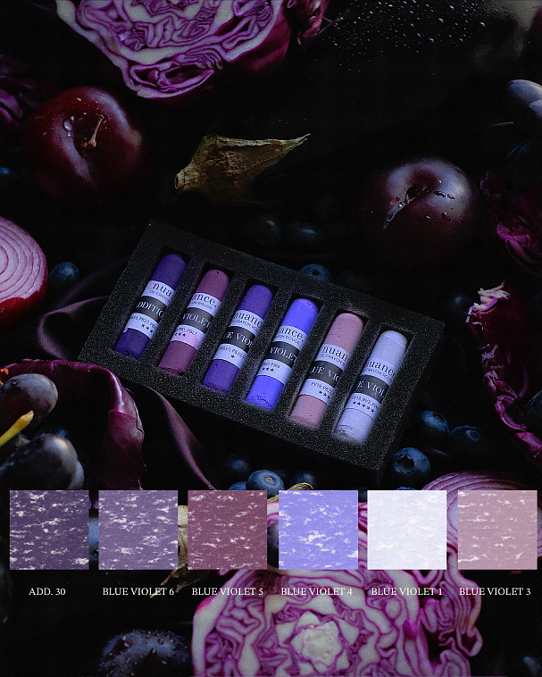 Набор пастели сухой nuance., The Color Purple, 6 шт (фиолетовые) 606x758